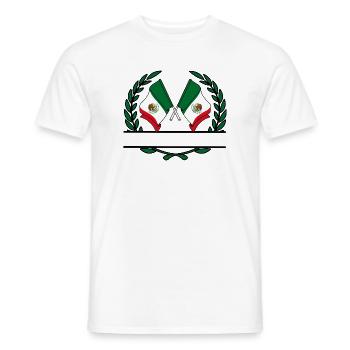 Fahnen Mexiko Lorbeerkranz Banner - Männer T-Shirt - Weiß - Vorne - AI Model Male 178 dark (178cm)