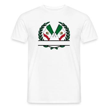 Flaggen Mexiko Lorbeerkranz-Banner - Männer T-Shirt - Weiß - Vorne - AI Model Male 178 dark (178cm)