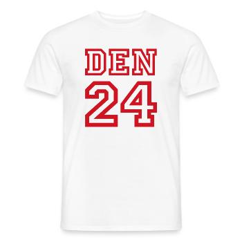 Denmark Dänemark - Men's T-Shirt - white - Front - AI Model Male 178 dark (178cm)