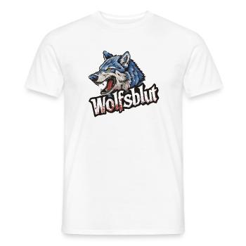 Wolfsblut Werewolf Logo - Men's T-Shirt - white - Front - AI Model Male 178 dark (178cm)