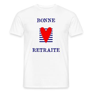 HAPPY RETIREMENT - Men's T-Shirt - white - Front - AI Model Male 178 dark (178cm)