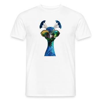 Paon Bleu Paon Roue De Paon Roue Paon Roue De Paon - T-shirt homme - blanc - Devant - AI Model Male 178 dark (178cm)