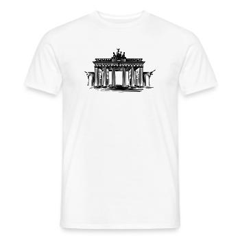 Berlin - Porte de Brandebourg - T-shirt homme - blanc - Devant - AI Model Male 178 dark (178cm)