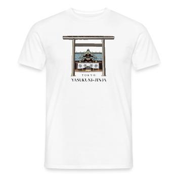 Tokio, Torii und Haiden Zeichnung, Yasukuni-jinja - Männer T-Shirt - Weiß - Vorne - AI Model Male 178 dark (178cm)