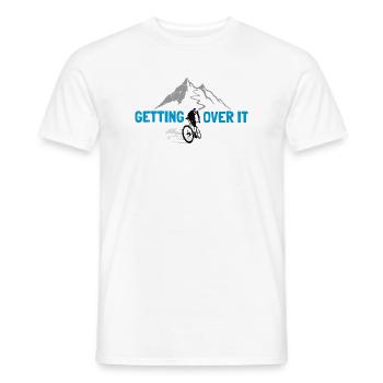Rennrad Spruch Getting Over It für Radsportler - Männer T-Shirt - Weiß - Vorne - AI Model Male 178 dark (178cm)
