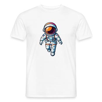 Colorful Cartoon Astronaut - Men's T-Shirt - white - Front - AI Model Male 178 dark (178cm)