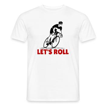 Rennrad Spruch Let's Roll für Rennradfahrer - Männer T-Shirt - Weiß - Vorne - AI Model Male 178 dark (178cm)