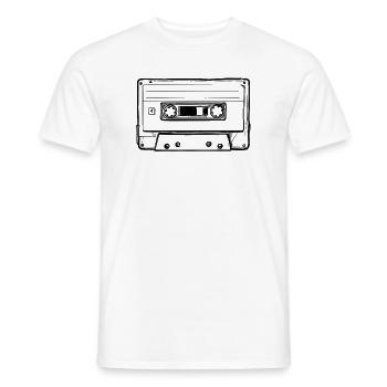 Mixtape Old School - T-shirt homme - blanc - Devant - AI Model Male 178 dark (178cm)