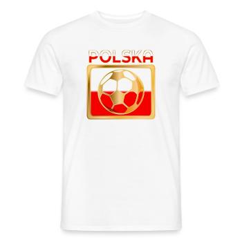 Football Poland - Men's T-Shirt - white - Front - AI Model Male 178 dark (178cm)