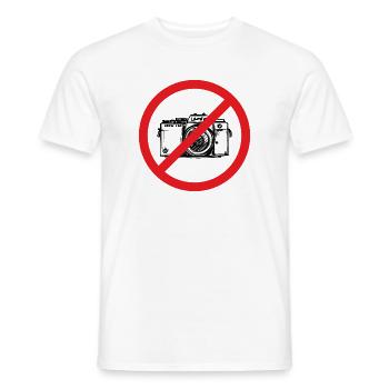 Fotografieren verboten! - Männer T-Shirt - Weiß - Vorne - AI Model Male 178 dark (178cm)