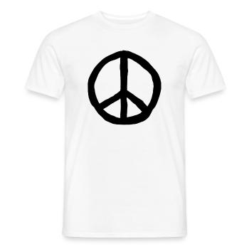Peace-Zeichen / Simpel - Männer T-Shirt - Weiß - Vorne - AI Model Male 178 dark (178cm)