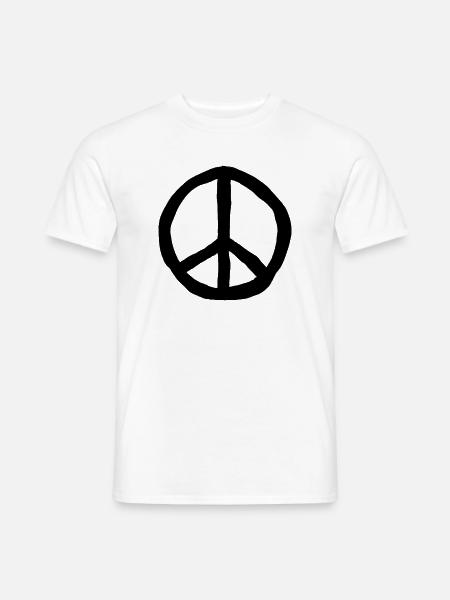 Peace Sign / Simple - Men's T-Shirt - white