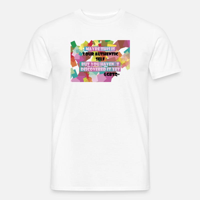 Wer bin ich? LGBTQ+? - Männer T-Shirt - Weiß