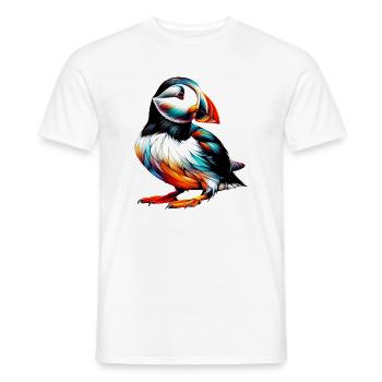 Puffin - Men's T-Shirt - white - Front - AI Model Male 178 dark (178cm)
