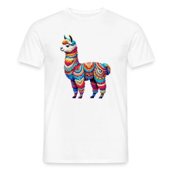 Alpaca - Men's T-Shirt - white - Front - AI Model Male 178 dark (178cm)