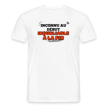 Design réconfortant avec message positif - T-shirt homme - blanc - Devant - AI Model Male 178 dark (178cm)