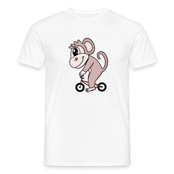 Monkey Bike - Men's T-Shirt - white - Front - AI Model Male 178 dark (178cm)