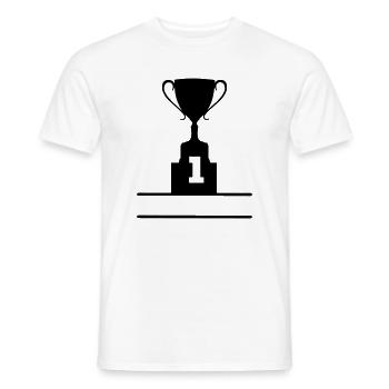 Cup cup number 1 - Men's T-Shirt - white - Front - AI Model Male 178 dark (178cm)