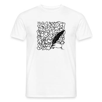 Chaos Letter - Men's T-Shirt - white - Front - AI Model Male 178 dark (178cm)
