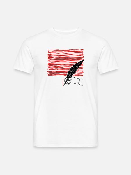 Écriture automatique Letter - Männer T-Shirt - Weiß