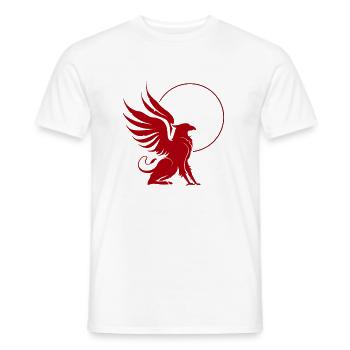 Griffon Rouge en Cercle - T-shirt homme - blanc - Devant - AI Model Male 178 dark (178cm)