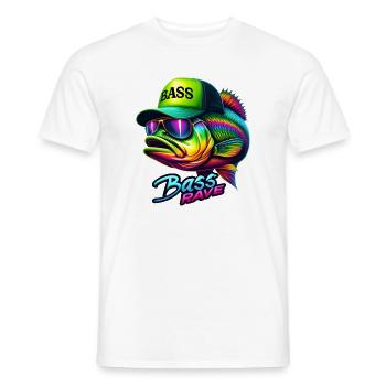 Gestreifter Bass Rave - Männer T-Shirt - Weiß - Vorne - AI Model Male 178 dark (178cm)