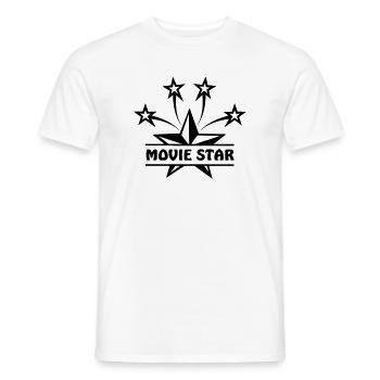 Moviestar-Banner - Männer T-Shirt - Weiß - Vorne - AI Model Male 178 dark (178cm)