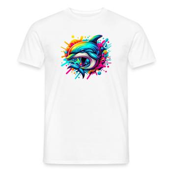 Delfin - Männer T-Shirt - Weiß - Vorne - AI Model Male 178 dark (178cm)