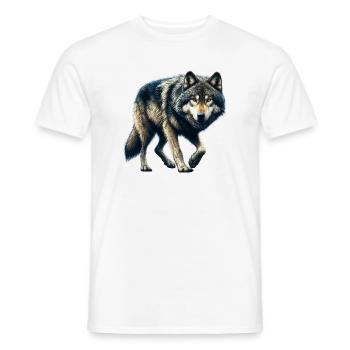 Wolf - Männer T-Shirt - Weiß - Vorne - AI Model Male 178 dark (178cm)