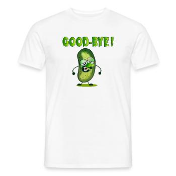 ADIEU AU REVOIR - CORNICHONS - T-shirt homme - blanc - Devant - AI Model Male 178 dark (178cm)