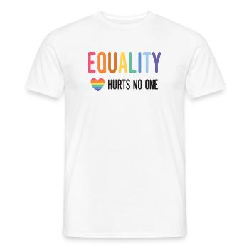 LGBT Pride Month - Equality Hurts No One - Men's T-Shirt - white - Front - AI Model Male 178 dark (178cm)