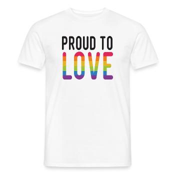LGBT Pride Month - Stolz zu lieben - Männer T-Shirt - Weiß - Vorne - AI Model Male 178 dark (178cm)
