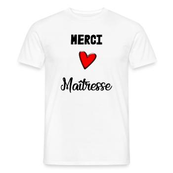 GELIEBTE. VIELEN DANK. DANKE HERRIN - Männer T-Shirt - Weiß - Vorne - AI Model Male 178 dark (178cm)