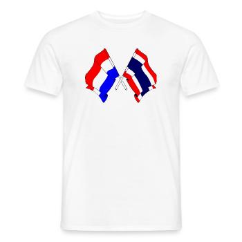 Drapeau Pays-Bas Thaïlande - T-shirt homme - blanc - Devant - AI Model Male 178 dark (178cm)