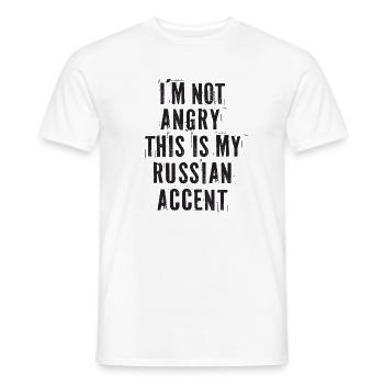 I'm Not Angry This Is My Russian Accent Russia - Men's T-Shirt - white - Front - AI Model Male 178 dark (178cm)