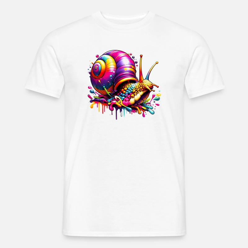 Schnecke - Männer T-Shirt - Weiß