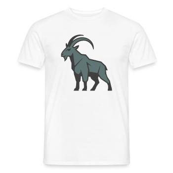 Mountain goat - Men's T-Shirt - white - Front - AI Model Male 178 dark (178cm)