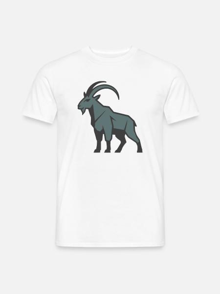 Bergziege - Männer T-Shirt - Weiß