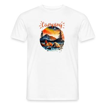 Camping time - relaxing time in the forrest - Männer T-Shirt - Weiß - Vorne - AI Model Male 178 dark (178cm)