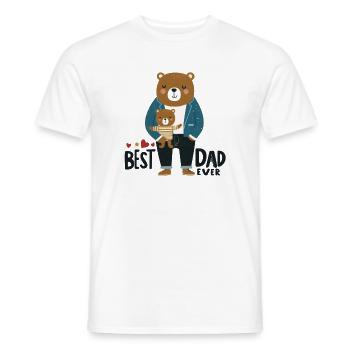 Meilleur père de tous les temps. Fête des pères - T-shirt homme - blanc - Devant - AI Model Male 178 dark (178cm)