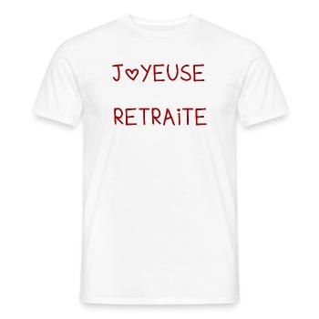 RETIREMENT. HAPPY RETIREMENT. HAPPY RETIREMENT - Men's T-Shirt - white - Front - AI Model Male 178 dark (178cm)