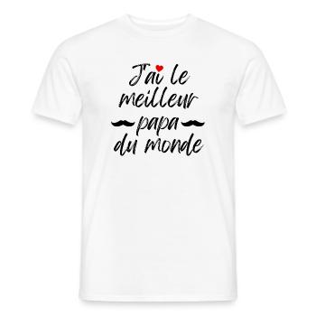 Ich habe den besten Vater der Welt - Männer T-Shirt - Weiß - Vorne - AI Model Male 178 dark (178cm)