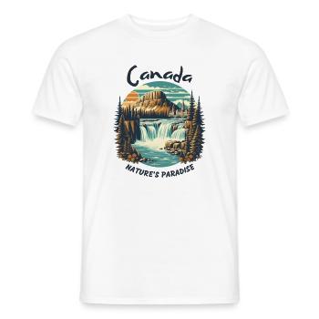 Canada's landscape - Men's T-Shirt - white - Front - AI Model Male 178 dark (178cm)