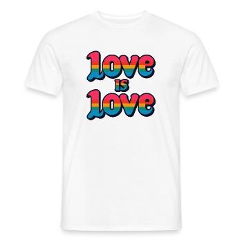 Liebe ist Liebe: Feiere Stolz und Einheit - Männer T-Shirt - Weiß - Vorne - AI Model Male 178 dark (178cm)