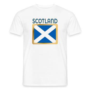 SCHOTTLAND FLAGGE GROSSBRITANNIEN EUROPA - Männer T-Shirt - Weiß - Vorne - AI Model Male 178 dark (178cm)