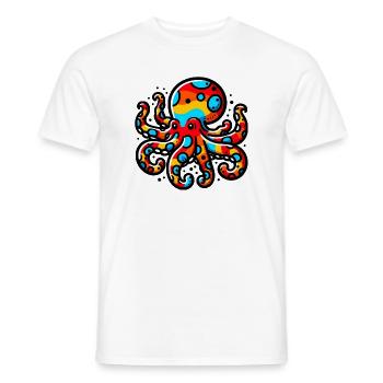 Krake - Männer T-Shirt - Weiß - Vorne - AI Model Male 178 dark (178cm)