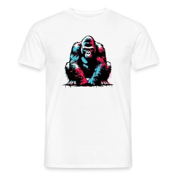 Gorilla - Men's T-Shirt - white - Front - AI Model Male 178 dark (178cm)
