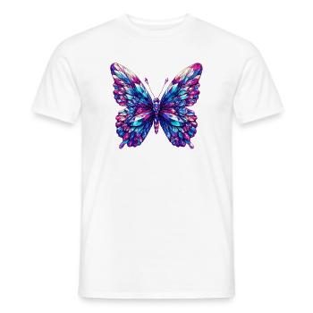 Kristall-Schmetterling - Männer T-Shirt - Weiß - Vorne - AI Model Male 178 dark (178cm)