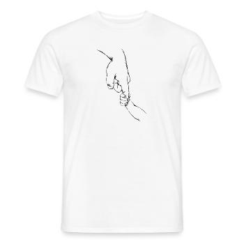 Vater und Babyhand Vater-Sohn-Matching-Shirt - Männer T-Shirt - Weiß - Vorne - AI Model Male 178 dark (178cm)