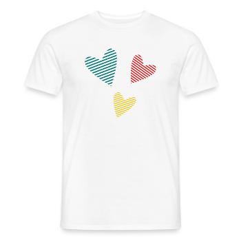 HEART. DAD. MOM. Bachelorette party. BEBE. CHILD. HEART. FEAST - Men's T-Shirt - white - Front - AI Model Male 178 dark (178cm)